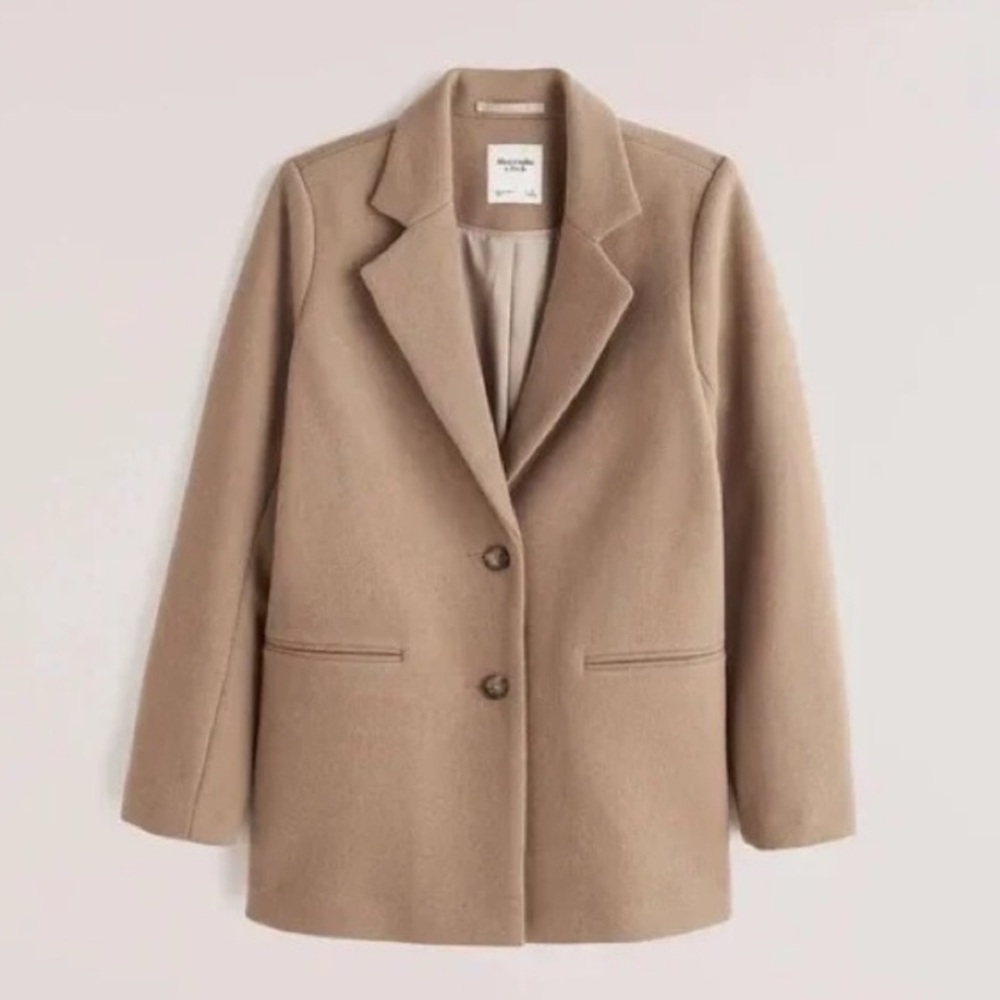 Abercrombie & Fitch Tan Blazer Coat